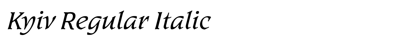 Kyiv Regular Italic